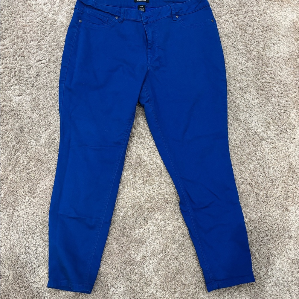 d. jeans Vibrant Blue Pants 18W
